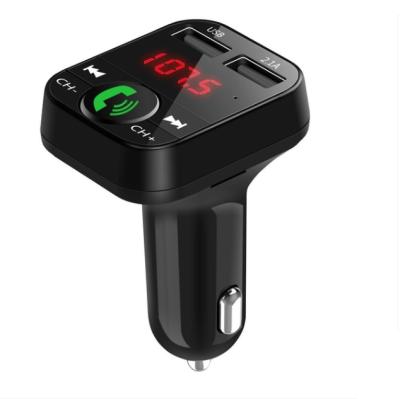 China 2021 Blue FM Transmitter Dual FM Transmitter Dropshiping BT Tooth USB Car Charger MP3 Player Music Adapter for sale