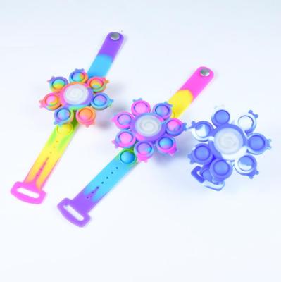 China Stress Relieve Amazon Silicone Bubble Led Sensory Toys Wrist Strap Funny Led Wristband For Decompression Toys for sale