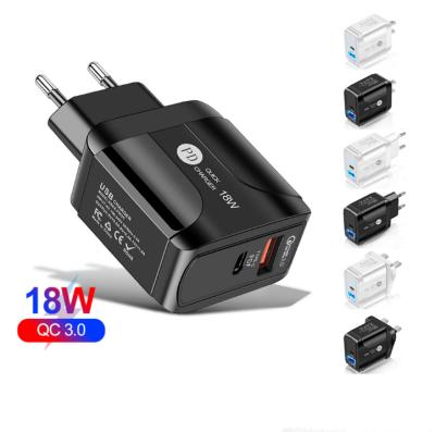 China QC3.0 Safe and Fast Charging Type C Quick Wall Charger 18W 5V3A Palladium Wall Power Adapter UK EU USA Plug For Smart Phone for sale