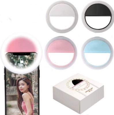 China Hot Sale Plastic RK12 36 LED Selfie USB Rechargeable LED Selfie Ring Light For Mobile Phone for sale