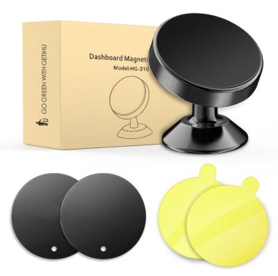 China Hot Selling Portable and Mini 360 Degree Rotate Car Phone Holder Dashboard Metal Cell Phone Holder for Smart Phone for sale