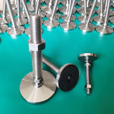 China Customized High Quality Industrial Adjustable Metal Nylon Leveling Feet Leveling Mounts Rubber Pad Furniture Slides Height Adjustable Feet for sale