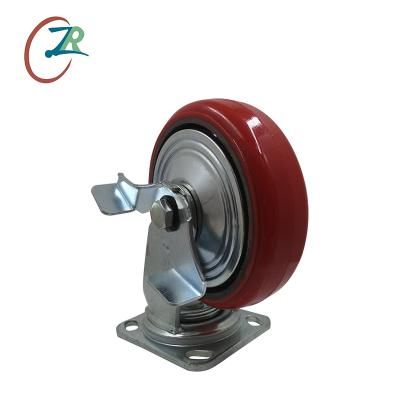 China Swivel Mount Rigid Iron Korean Heavy Duty Trolley Caster Wheels for sale