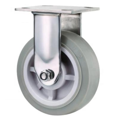 China 300KGS High Load Rigid Thermoplastic Rubber Wheel Heavy Duty Caster Cart Wheels for sale