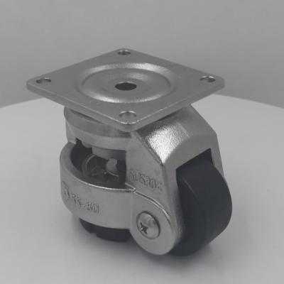 China Size 304 Stainless Steel 60F Horizontal Height Adjustment Caster Adjustable Heavy Duty Leveling Wheels for sale