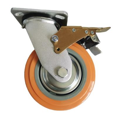 China Rigid High Load 4 5 6 8 Inch Hot Sale Industrial Trolley Cart Caster Plate Swivel Heavy Duty Industrial Wheel for sale