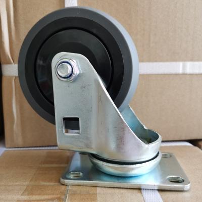 China 4 Inch Rigid Swivel Top Plate Anti-Static Industrial Wheel Caster Swivel ESD Wheel 100mm Caster for sale