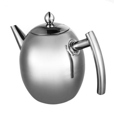 China 1000ml 1500ML Stainless Steel Teapot Coffee Pot Sustainable Water Kettle With Filter Large Capacity for sale