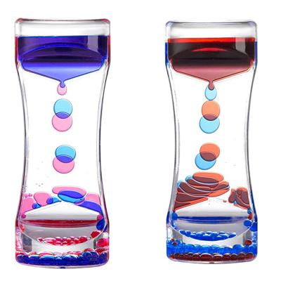 China Modern Thin Liquid Bubbler Timer Motion Waist Worry Autism Sensory Toys Calm Desktop Relaxation Toys for sale