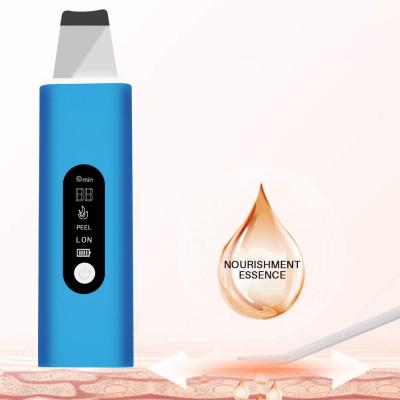 China Electric Portable Ultrasonic Facial Skin Scrubber Pore Remover Facial Ultrasonic Skin Scrubber Deep Cleansing Exfoliation for sale