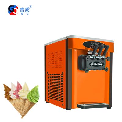 China Brave Man Steel Commercial Service Ice Cream GQ-25CTP 3 Flavors Prechilling Color Spouts Ice Cream Making Machine for sale