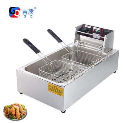 China High Quality GQ-18 12L Commercial Electric Deep Fryer Stainless Steel Deep Fryer Machine With Potato Chips For Sale for sale