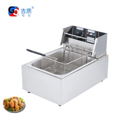 China High Quality Commercial Hot Sale GQ-81 Commercial Electric Deep Fryer Stainless Steel Deep Fryer Machine With Potato Chips For Sale for sale