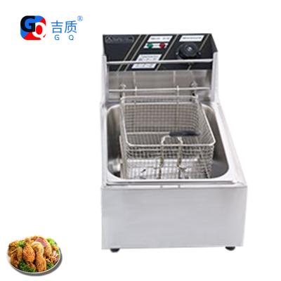 China High Quality Commercial Hot Sale GQ-81 Commercial Electric Deep Fryer Stainless Steel Deep Fryer Machine With Potato Chips For Sale for sale