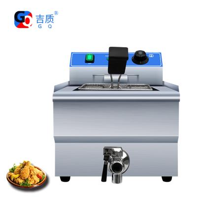 China High Quality GQ-131VB 13L 1 Commercial Electric Deep Fryer Stainless Steel Basket Chicken Deep Fryer Machine with Potato Chips for sale