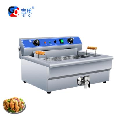 China GQ-301VB Commercial Electric Fryer High Capacity Stainless Steel High Quality Deep Fryer Machine with Potato Chips for sale