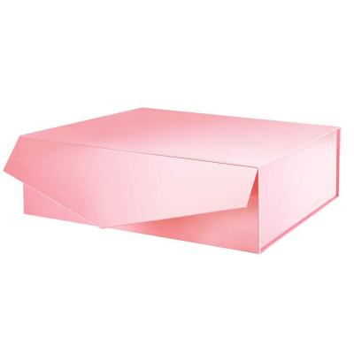 China Recycled Materials Custom Pink Folding Magnetic Folding Flip Gift Box For Shoe Outdoor Storage Box Closure Camping for sale