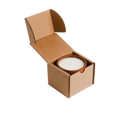 China Custom Recycled Materials Kraft Corrugated Mailing Mailer Boxes Printed Logo Paper Packaging For Candles for sale