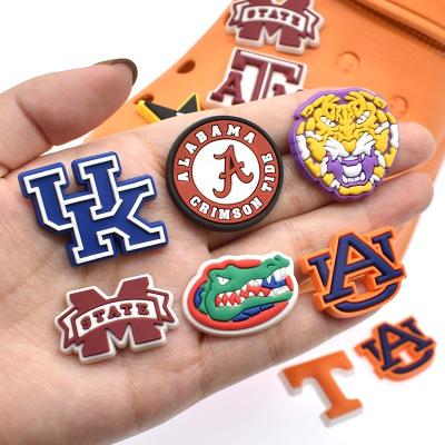 China Clog charm wholesale bundles HBCU college logo UK croc shoe charms for student croc charms for sale