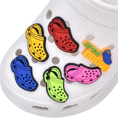 China Clog Charm Fashion Croc Shoe Charms Custom Wholesale Rubber PVC Croc Shoe Accessories Shoe Charms for sale