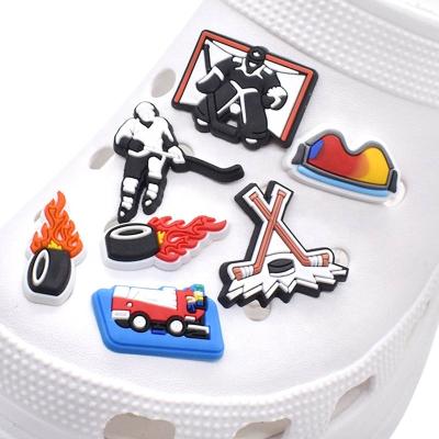 China Clog Charm PVC Croc Shoe Charms Hockey Croc Shoe Charms For Shoe Accessories Wholesale for sale