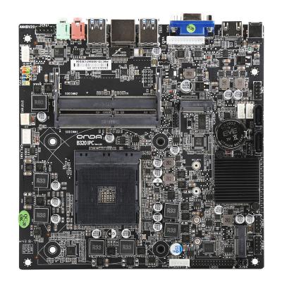 China AMD AM4 Desktop Socket 2* SO-DIMM DDR4 32GB RAM VGA Gigabit LAN Motherboard New SLIM Mini ITX B320-IPC 17*17cm DC IN for sale