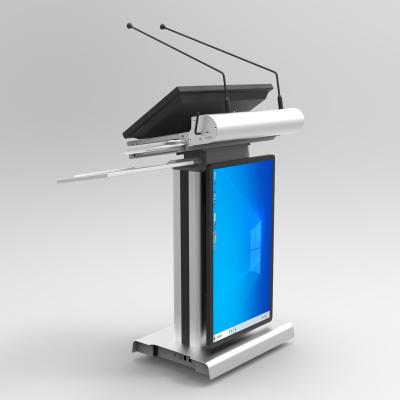 China 32 Inch 4k Smart Digital Multimedia Podium And Lectern For Universities for sale