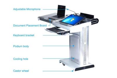 China Integrated Multimedia Podium Smart Lectern Foldable With Latest Controller for sale