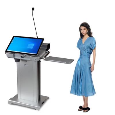 China Multi Language Multimedia Podium Lectern Foldable Smart Lectern for sale