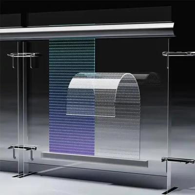 China High Transparency 85% Customizable Waterproof Transparent LED Film Display for Retail Window Showcase for sale