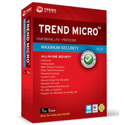 China Globally Digital code shipping by email 3 years 3 user Trend micro maximum security for sale