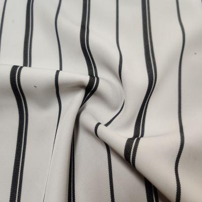 China Stretch Yarn Dyed Stripe Polyester 4 Way Stretch Fabric for sale