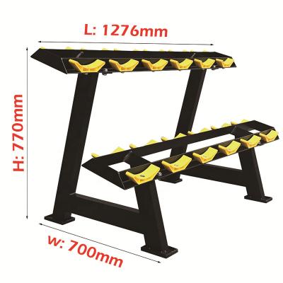 China Modern 2 Row Rack Weight Gym Commercial Wholesale Home Dumbbell Set With Rack DY-3016A for sale