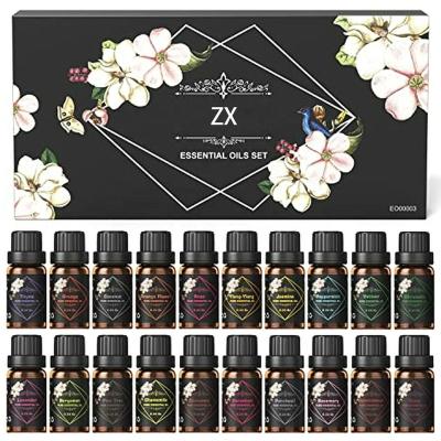 China Moisturizer Customized 20 Pcs Label Oil 100% Essential Oil Pure Natural Essential Oil Set 10ml for sale