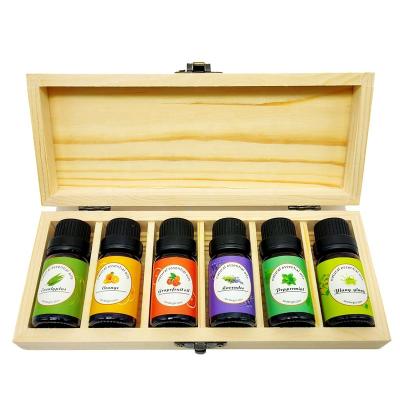 China Moisturizer Factory Supply OEM Private Label Essential Oil Unique 100% Pure Natural Wood Set 6x10ml for sale