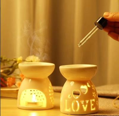 China Aromatherapy Porcelain Tea Essential Oils Light Ceramic Scented Candle Melts Wax Warmer Burners for sale