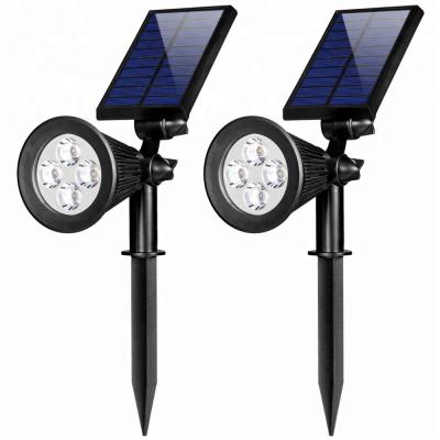 China Garden Decoration 4 LED Solar Spot Light Outdoor Adjustable Solar Garden Lights For Pathway for sale