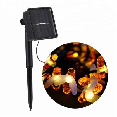 China Garden 30 LED Honey Bee Fairy String Lights Solar Powered for Garden Christmas Party Decoration for sale