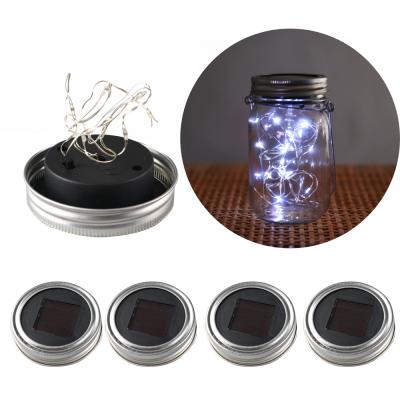 China Mason Jar Lid Insert For LED String Light Outdoor White Solar Garden Christmas for sale