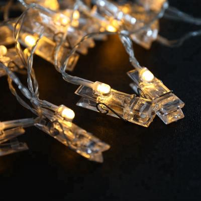 China Outdoor Holiday 2M Battery Operated Christmas Wedding Party 20 LED Photo Clip String Lights for sale