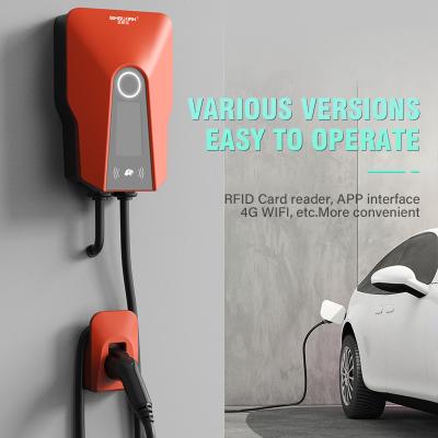 China New Design 21kw 11kw 7kw EV Charger with Pillar for Commercial Home Use Electric Car Charging Wallbox Charging Station Mount Pole for sale