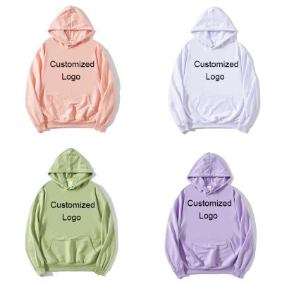 China Anti-Wrinkle Sweatshirt Solid Color Women Loose Hoodies Casual Oversized Hooded Pullover Clothes Sweatshirt for sale