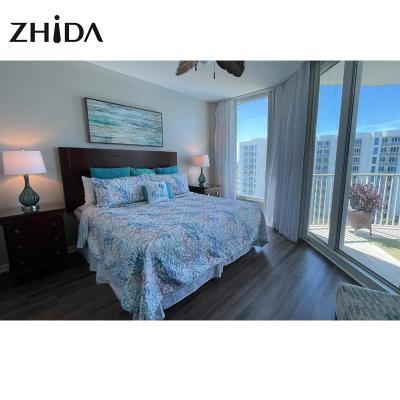 China Modern Style Modern Hotel Resort Villa Furniture Wood Bedroom Sets For 3 4 5 Star Hotel Used for sale