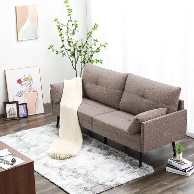 China (Other) hot sale adjustable with metal pillows and legs flat and small space modern design sofas for living room for sale