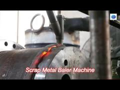 Three Ram Scrap Metal Baler Machine 350 Ton Force Side Out Bale Discharge