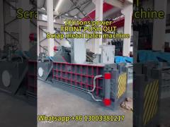 200 TONS POWER SCRAP METAL BALER MACHINE FRONT PUSH OUT TYPE