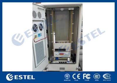 China Metal Outdoor Telecom Cabinet , Network Enclosure Cabinet With Heat Exchanger / PDU for sale