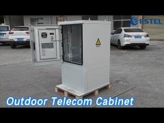 Air Conditioning Outdoor Telecom Cabinet 500W 16U Galvanized Steel