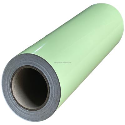 China Hot Selling Self Adhesive Paper Popular Glow Sticker Roll Sheet Acrylic Photoluminescent Vinyl Film, Glow in Dark GREEN 1.24M*45.7M Vinyl for sale