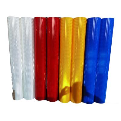 China BLUE YELLOW ORANGE WHITE Rolls 1.24M*45.7M YEJINGHUI 0.37 RED GREEN Micro Prism Self Adhesive Reflective Overlay Quality and Quantity Assured for sale